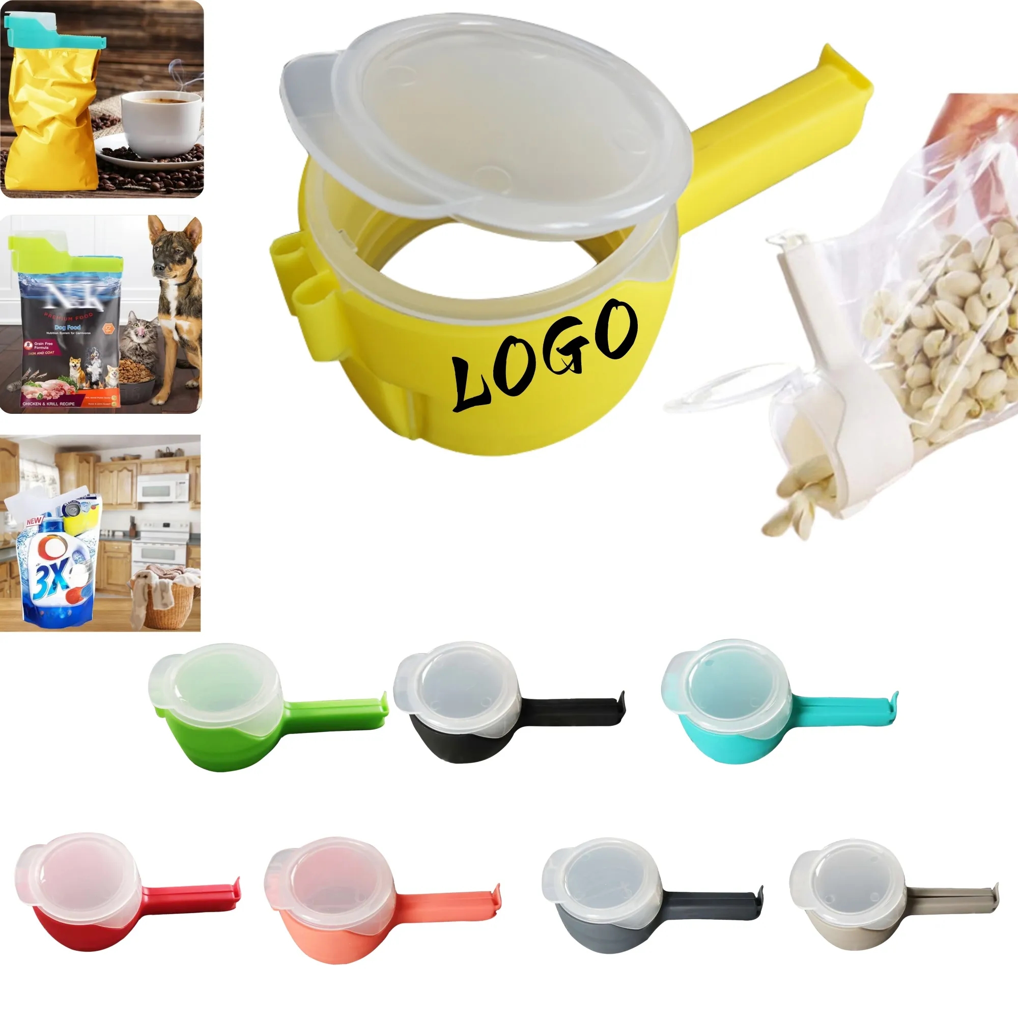 Portable Food Sealing Clips With Pouring Spouts 8