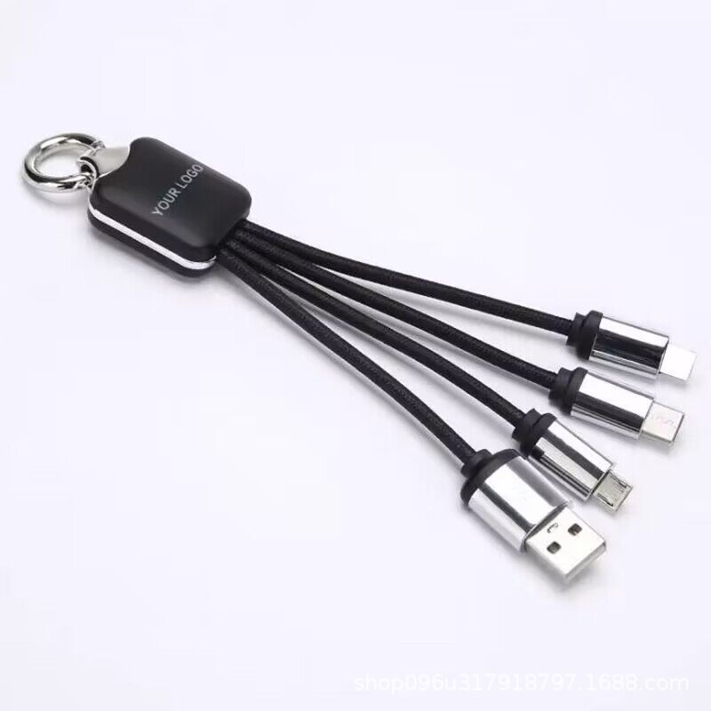 Custom Keychain 3-in-1 Charging Cable 2
