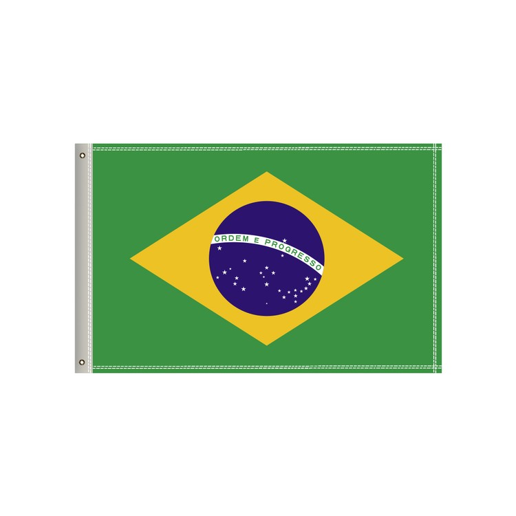National Flag, Brazil, Single-Sided - 36"W x 24"H 2
