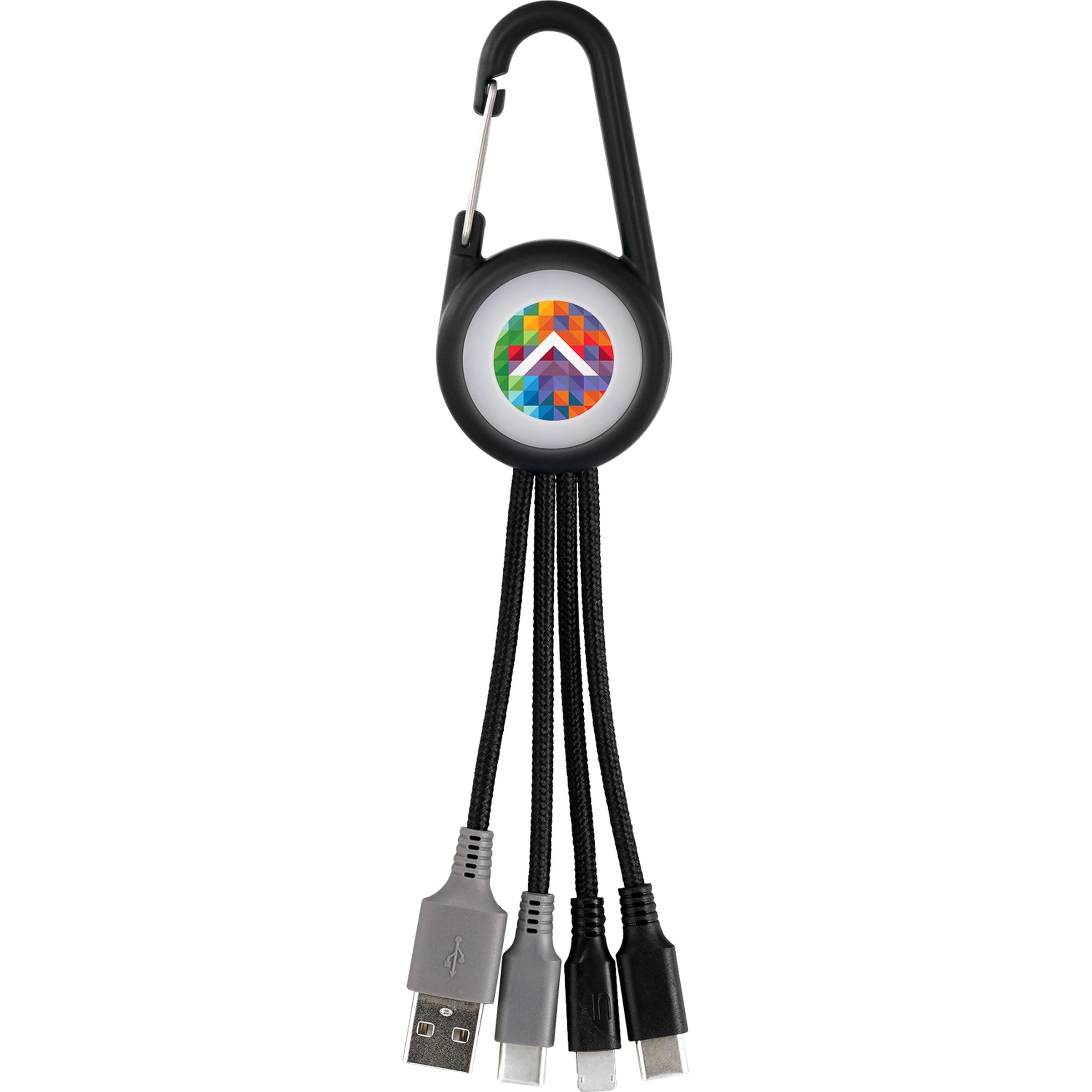 Light Up 3-in-1 Carabiner Duo Charging Cable 6