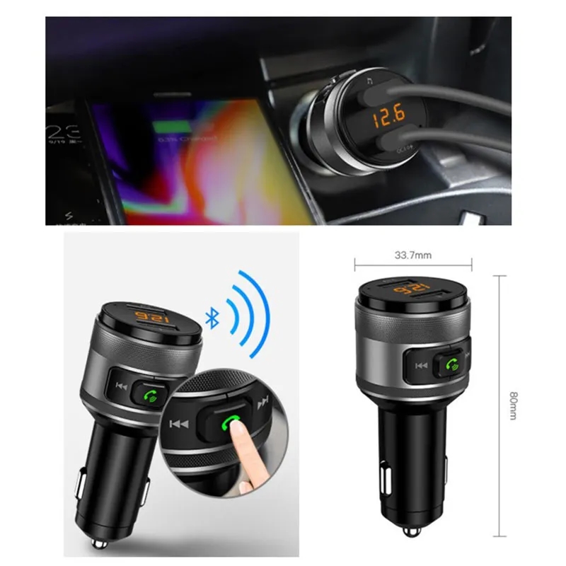 Wireless Bluetooth FM Radio Adapter For Car 1