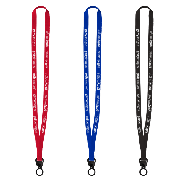 Evolution12 - 1/2" Polyester Welded Lanyard with Trapezoid and Plastic O-Ring