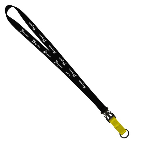 3/4" Multi color (Top and bottom) Nylon Lanyard with Plastic Slide Buckle R 50