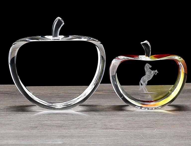 Personalized Crystal Apple Award for Teachers 5