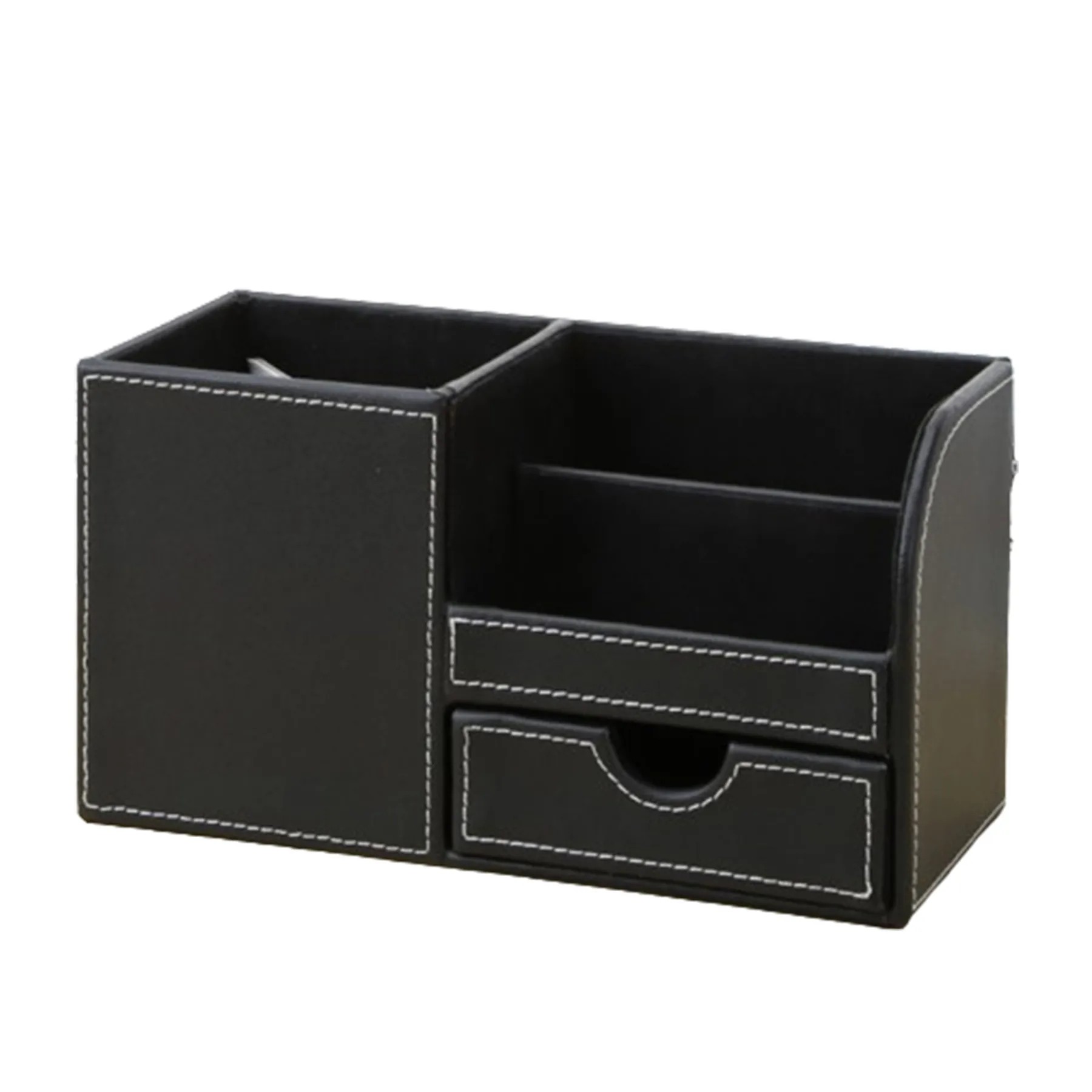 Leather Multi-Purpose Desk Top Pen Holder Organizer 6