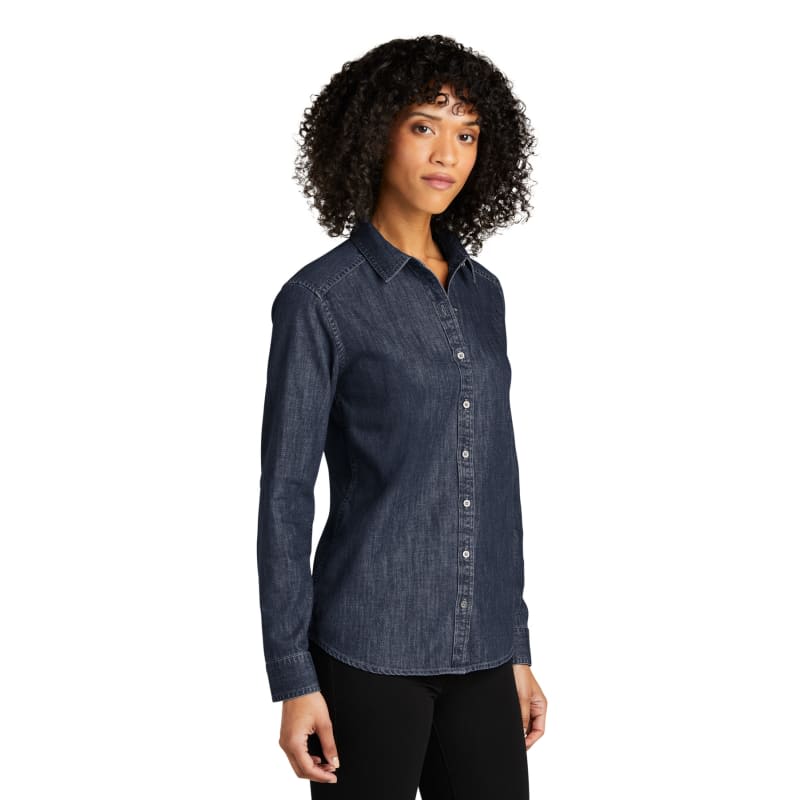 Port Authority Ladies Long Sleeve Perfect Denim Shirt 3