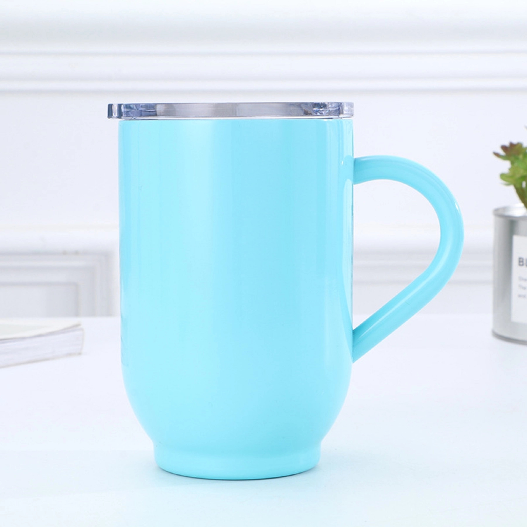 Double Wall Vacuum 16oz Wine Tumbler with Handle 3