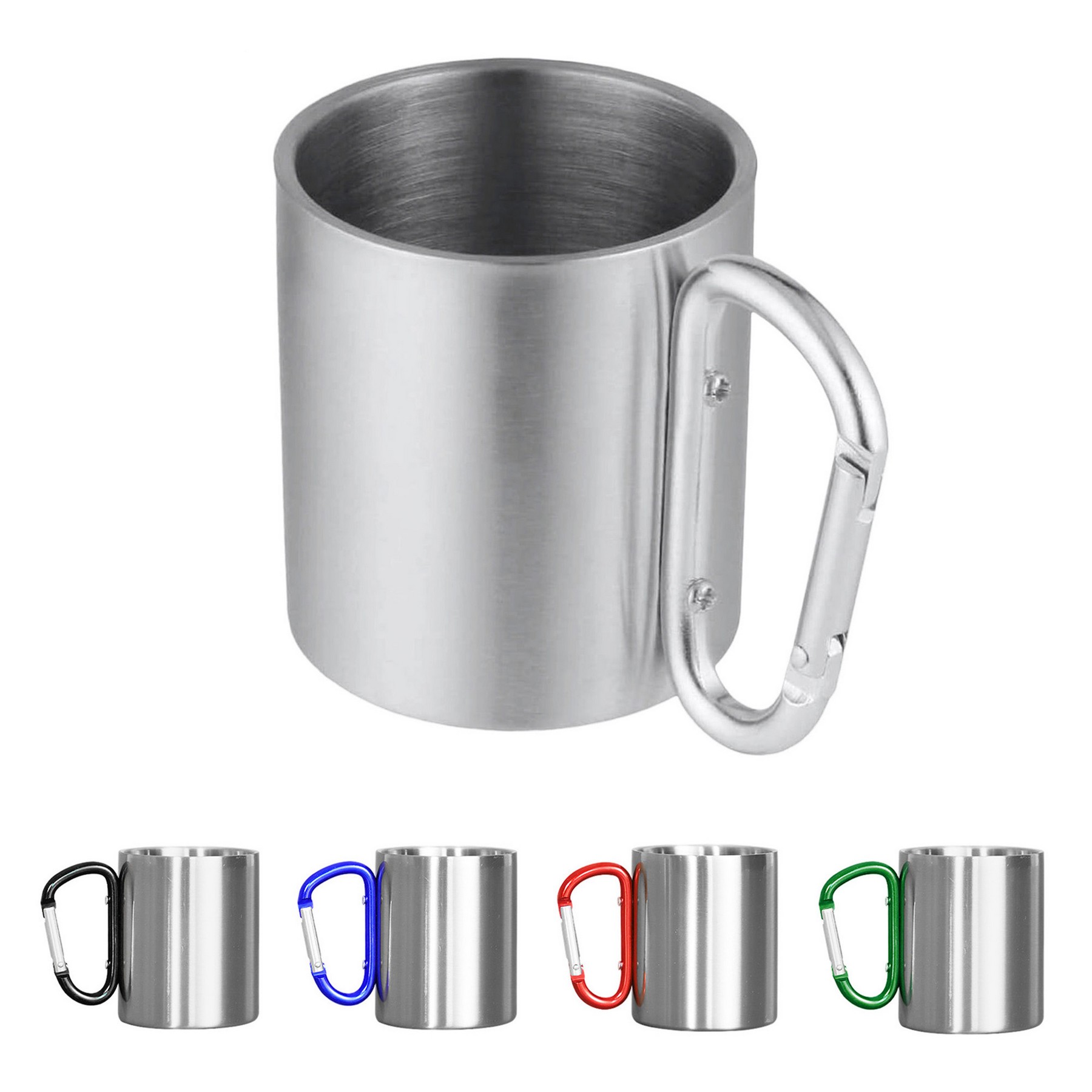 10 Oz. Stainless Steel Camping Carabiner Mugs 6
