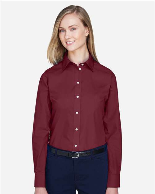 Women's Crown Collection® Broadcloth Woven Dress Shirt - D620W 48
