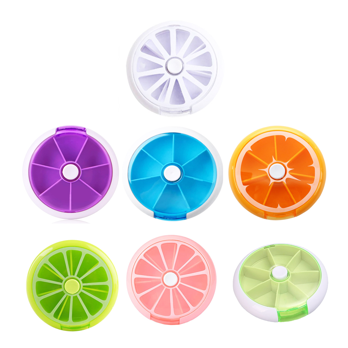 Portable 7 Day Rotating Pill Organizer Case 4