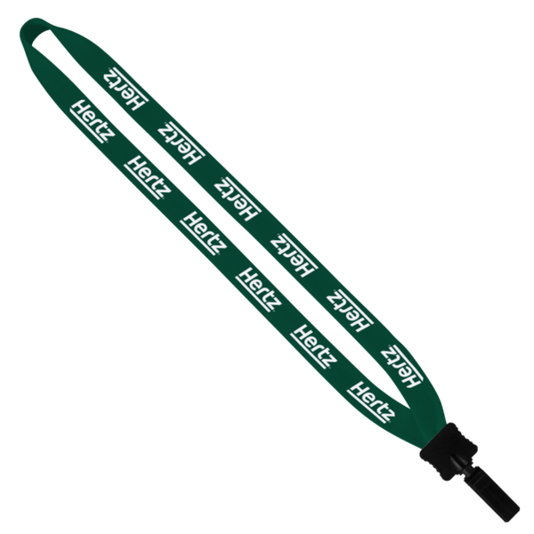 3/4" Cotton Lanyard with Plastic Clamshell & Bulldog Clip 2