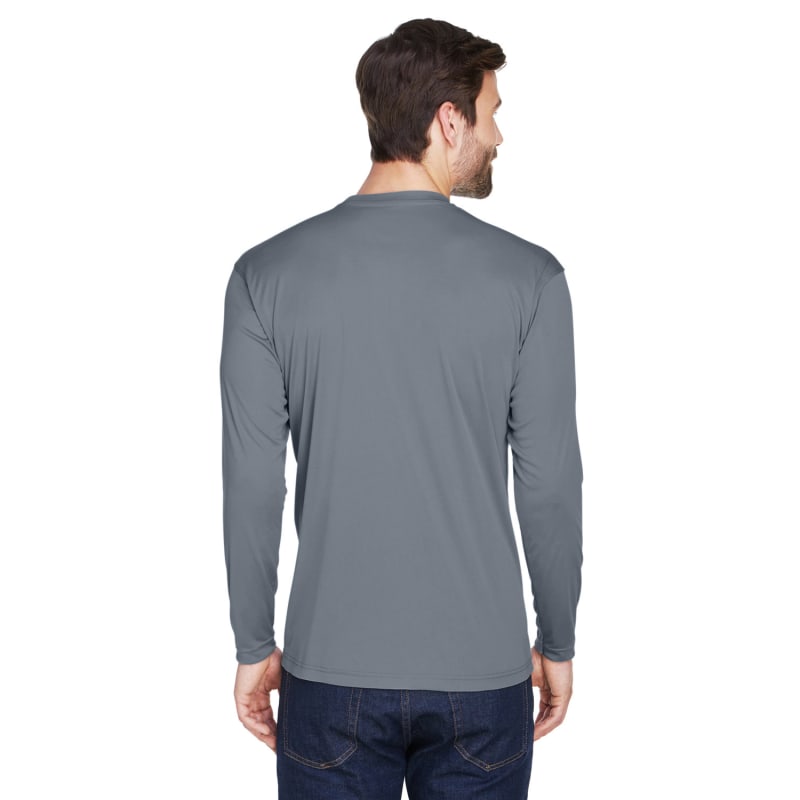 UltraClub Adult Cool & Dry Sport Long-Sleeve Performance Interlock T-Shirt 2