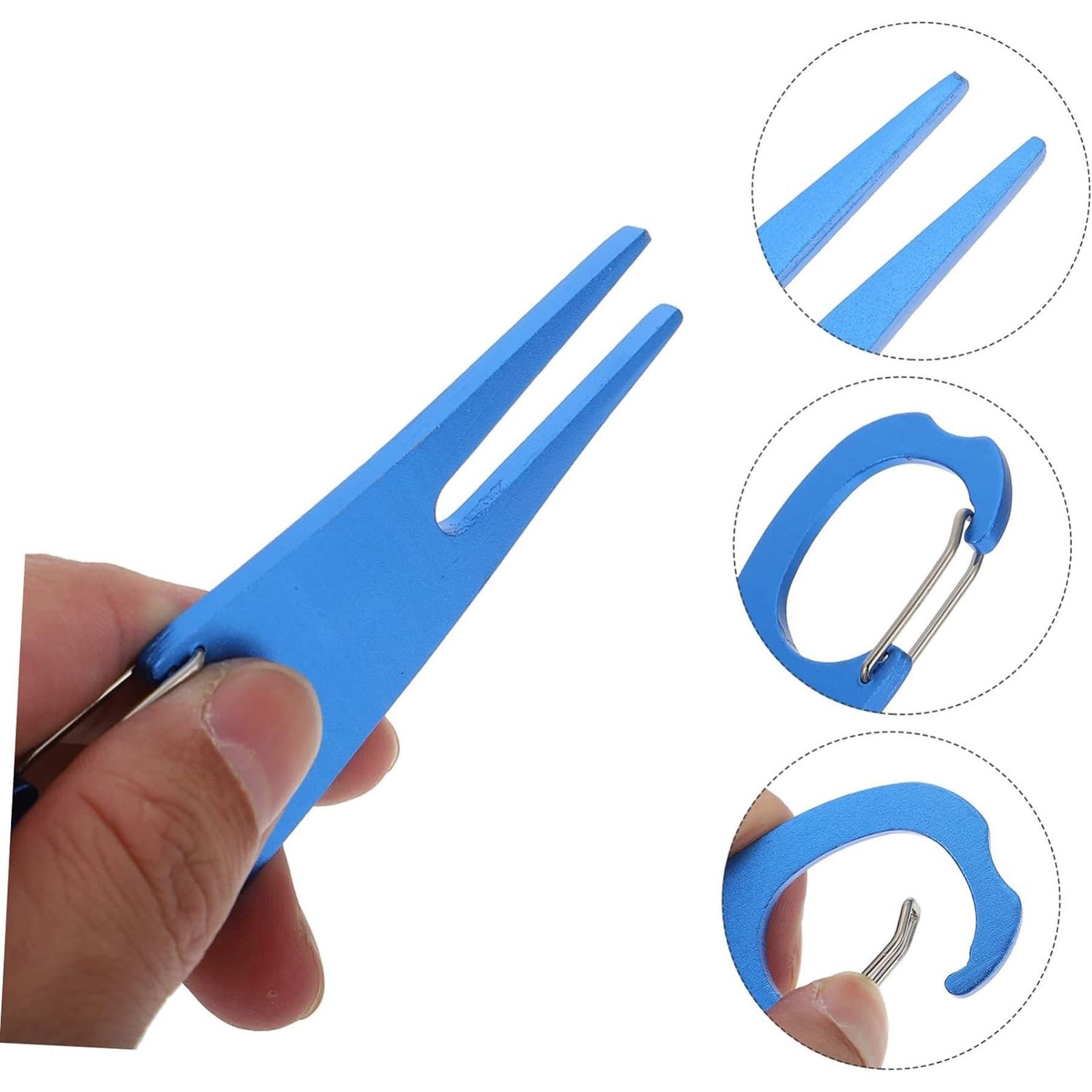 Aluminum Golf Green Fork Golf Ball Club Divot Repair Tool 10