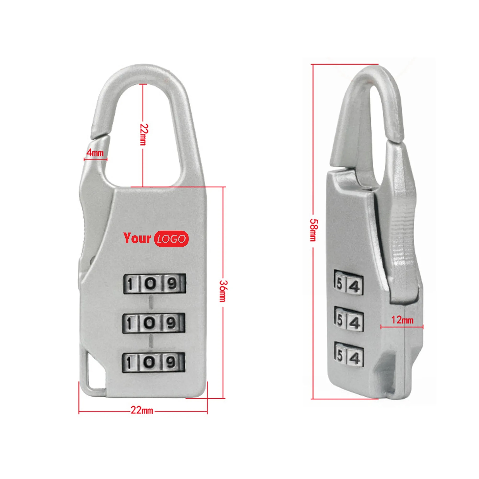 3 Digit Number Code Combination Padlock 2