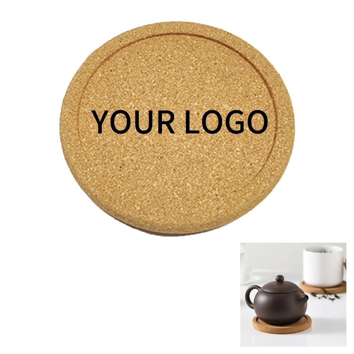 Eco Friendly Cork Coaster 3.9 Inch for Beverage Cups 4