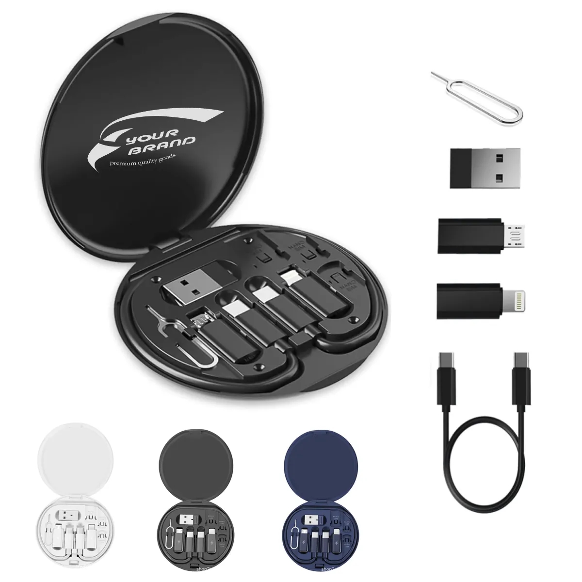 Multi-USB Adapter Set Converter Charging Cable Kit Card Pin 2