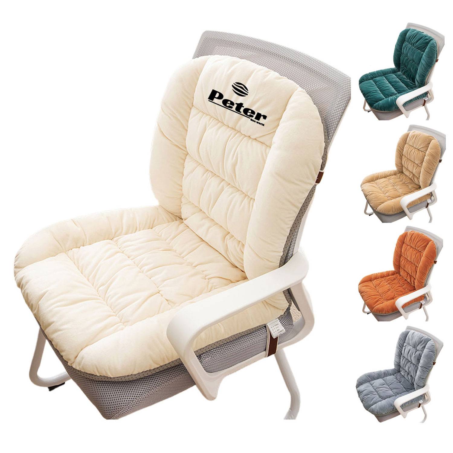 Non-Slip Soft Warm Velvet Cushioned Chair Seat Pad 4