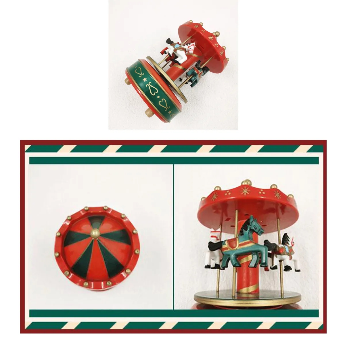Rotating Carousel 9 inch Musical 4