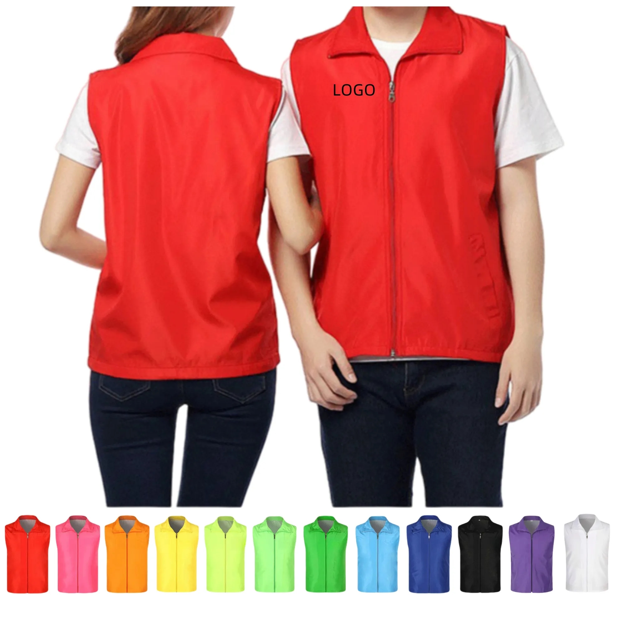 Full Color Polyester Breathable Advertising Volunteer Vest 3