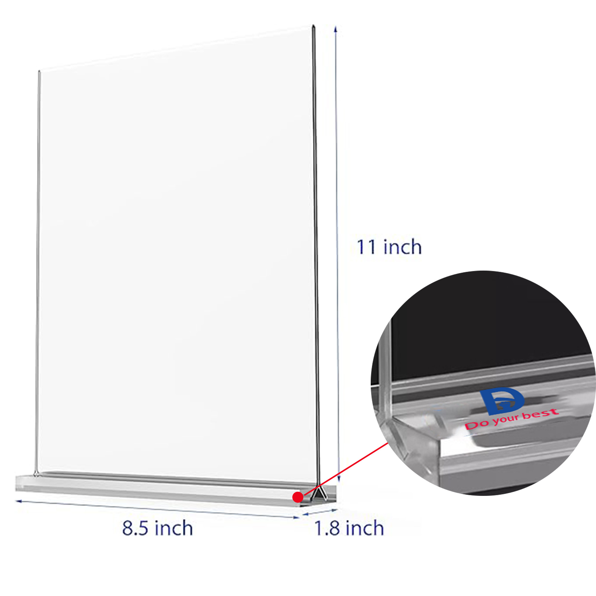 Acrylic Sign Holder for restaurant, hospital, school 5