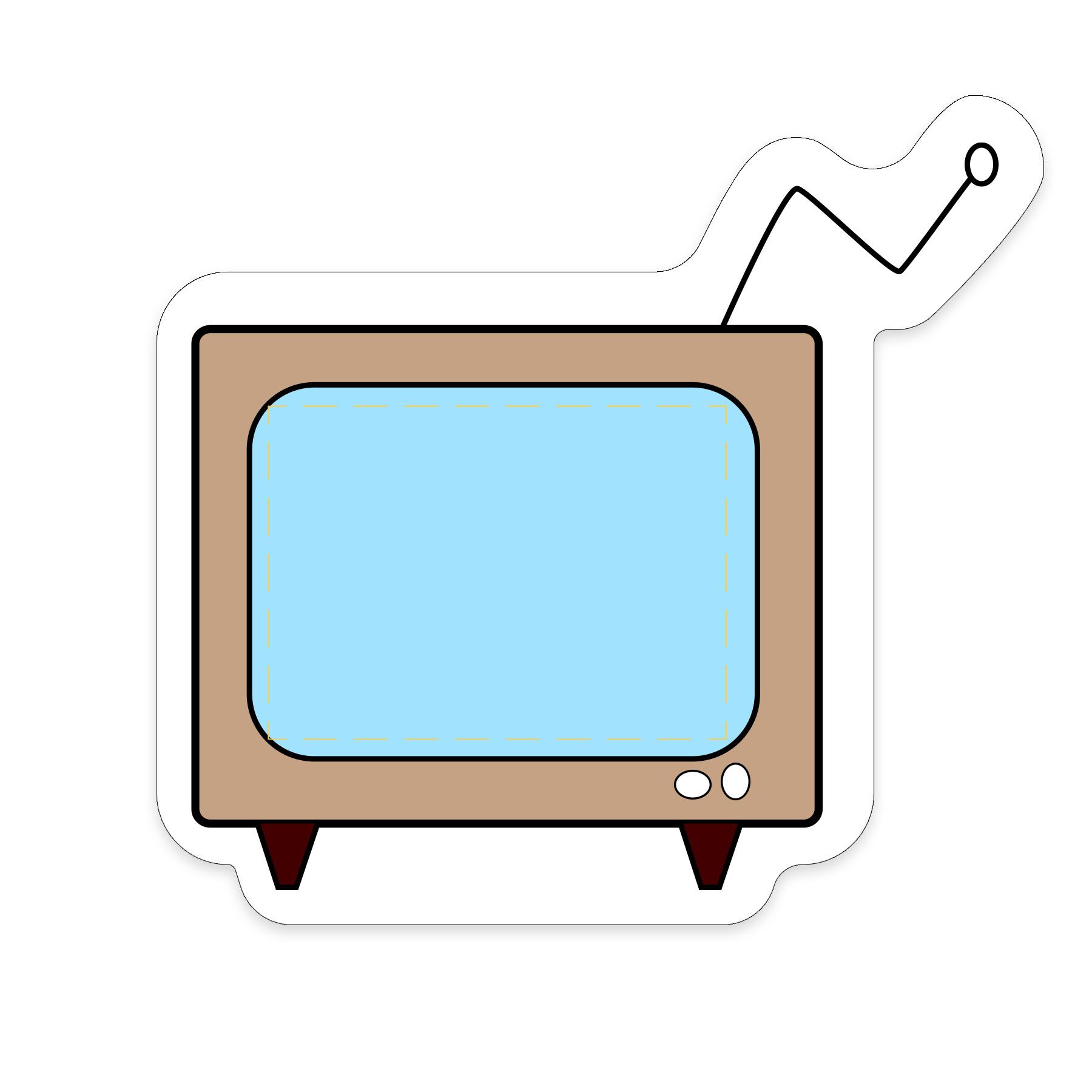 TV Shaped NoteKeeper™ Magnet 35 Mil 5