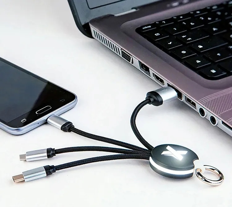 Glowing Logo 4 In 1 USB Charge Cable 1
