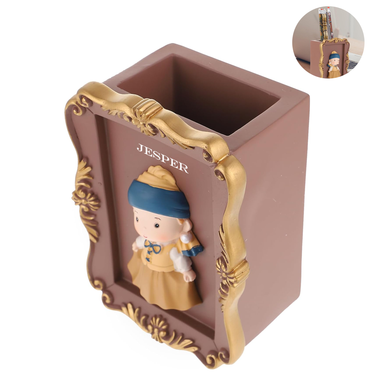 Square Resin Pen Holder 7
