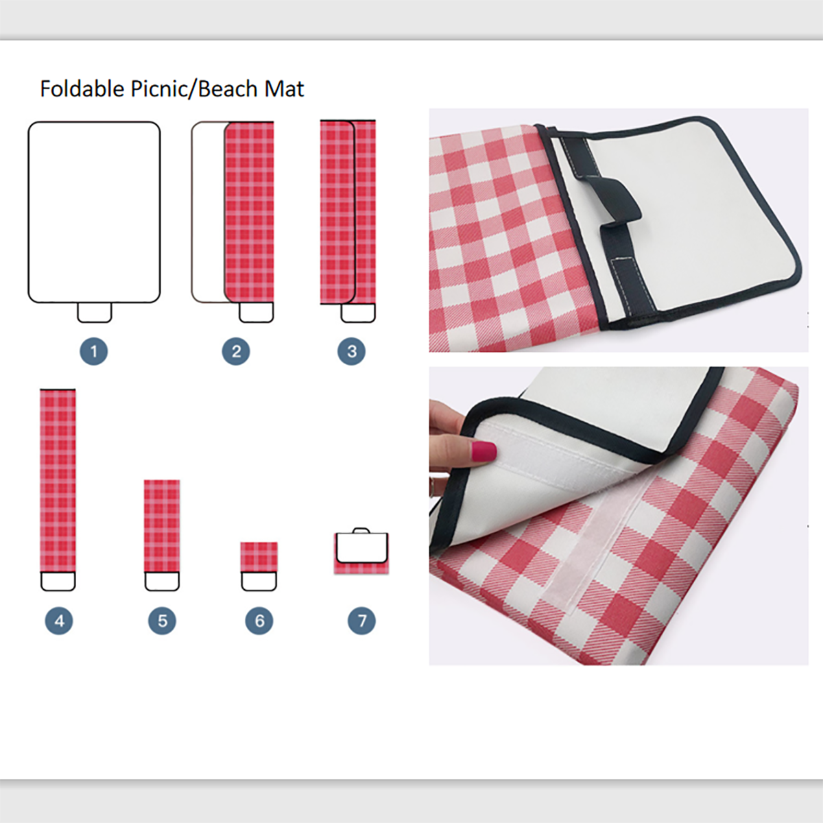 Portable Multi-size Picnic/ Beach Mat Waterproof 3