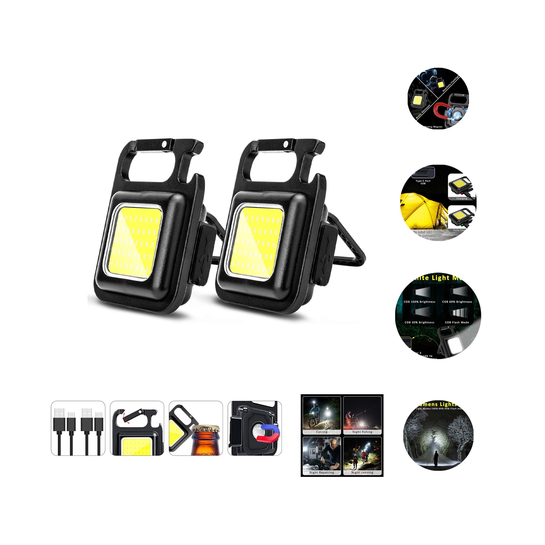 Work Light Keychain Flashlight