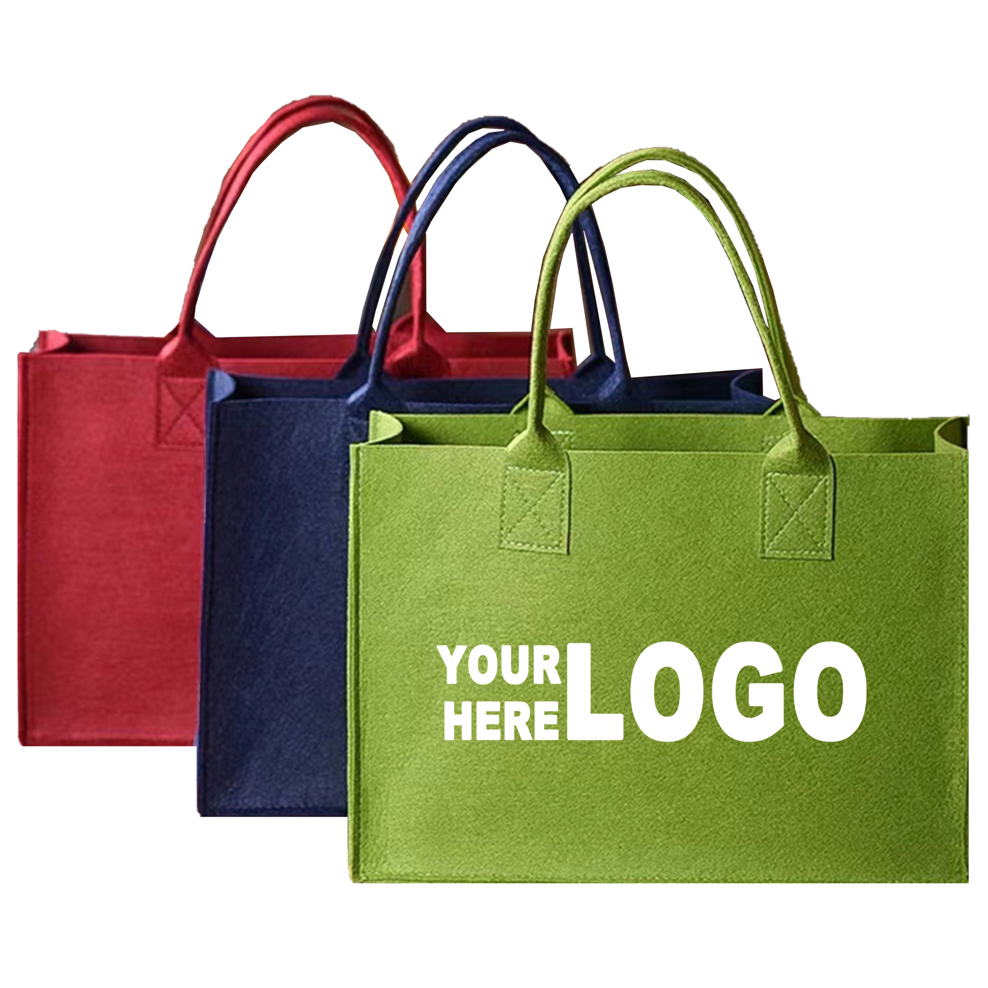 Felt Carry Bag, custom tote bag with logo imprint 2