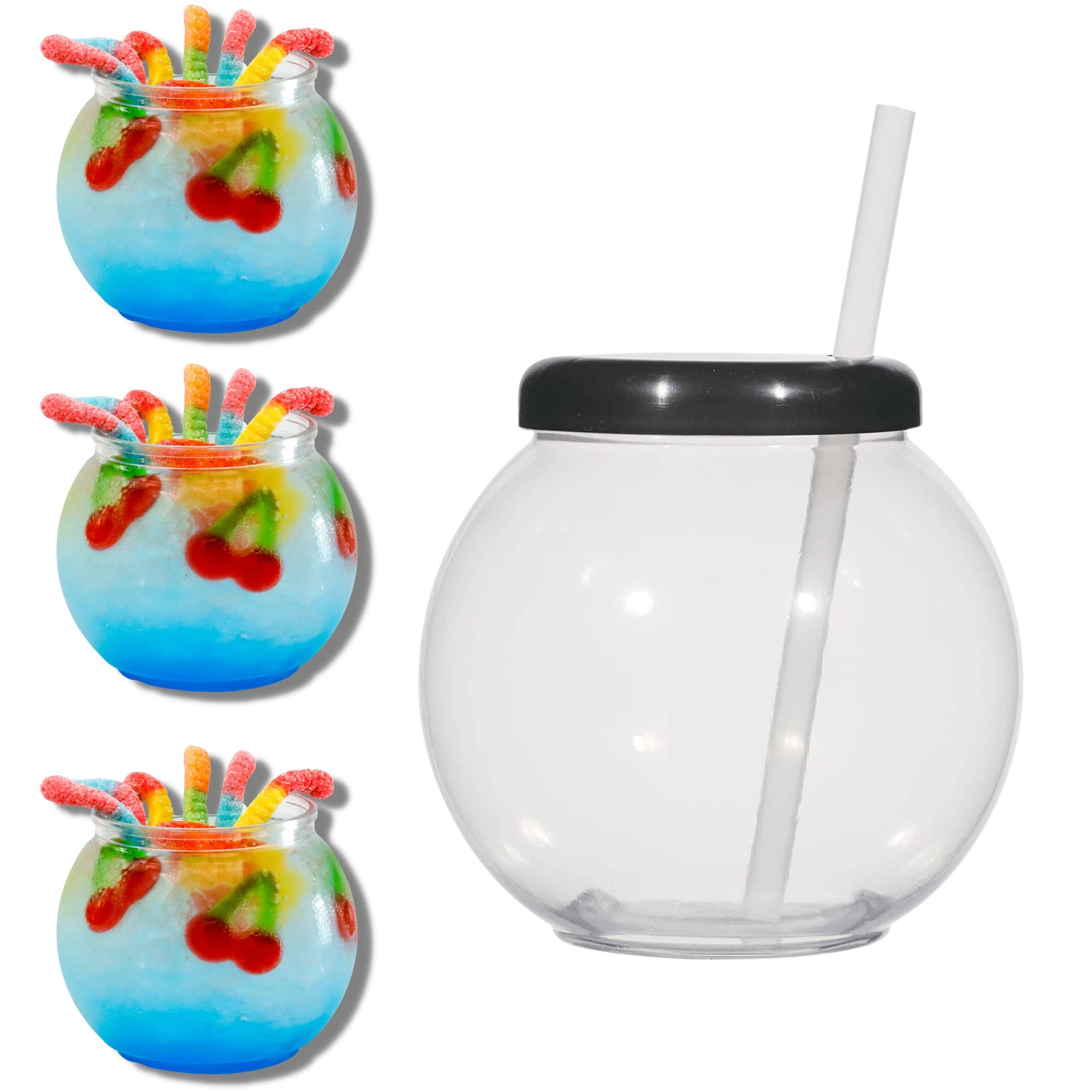 20 Oz Fish Bowl Cup With Straw 1