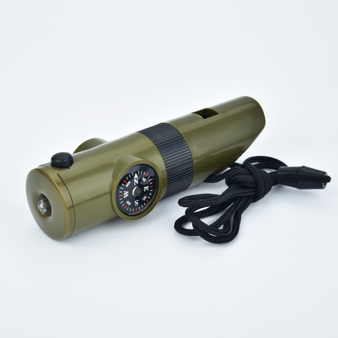 7 In 1 Survival Flashlight Magnifier Whistle 5
