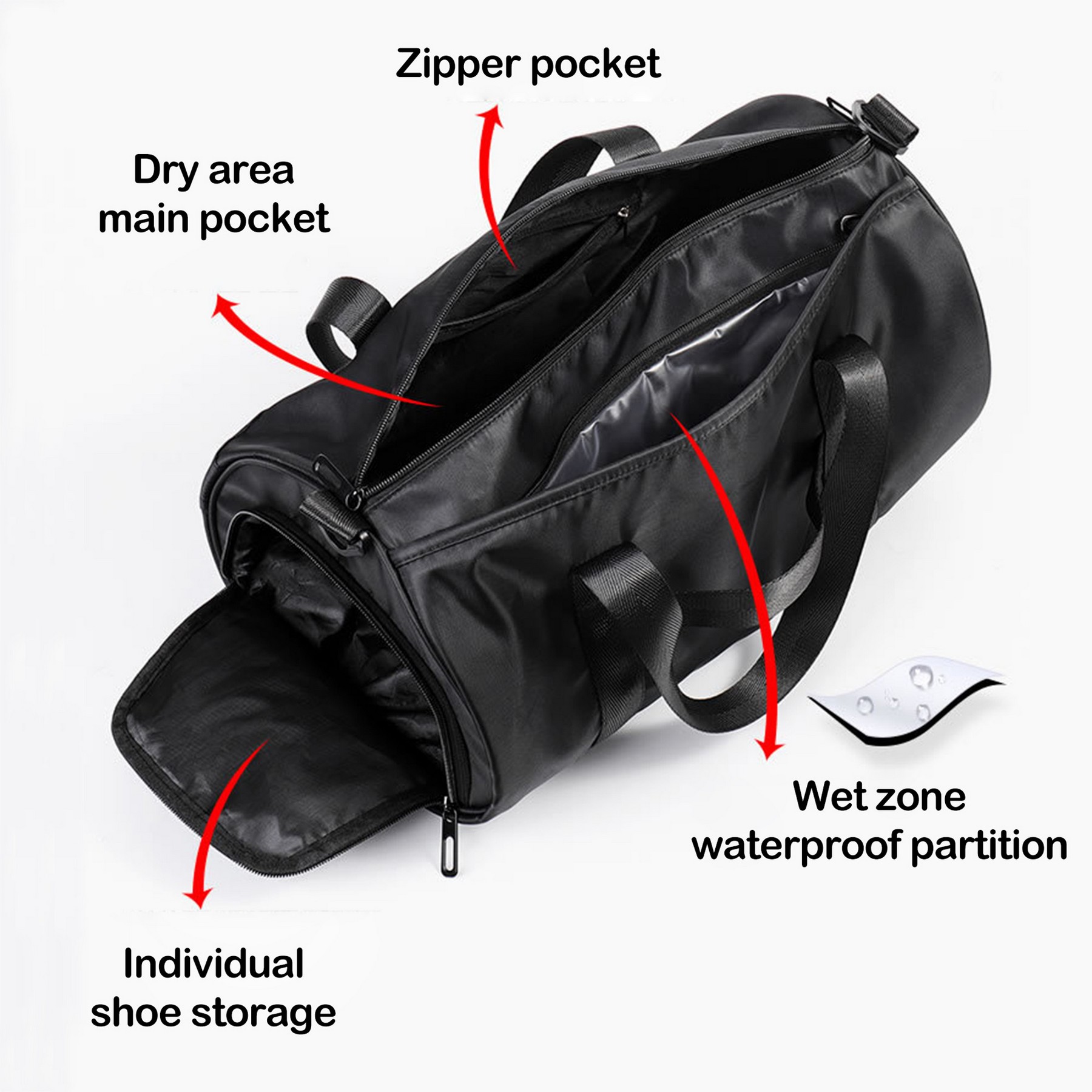 Gym Bag With Shoes Compartment 1