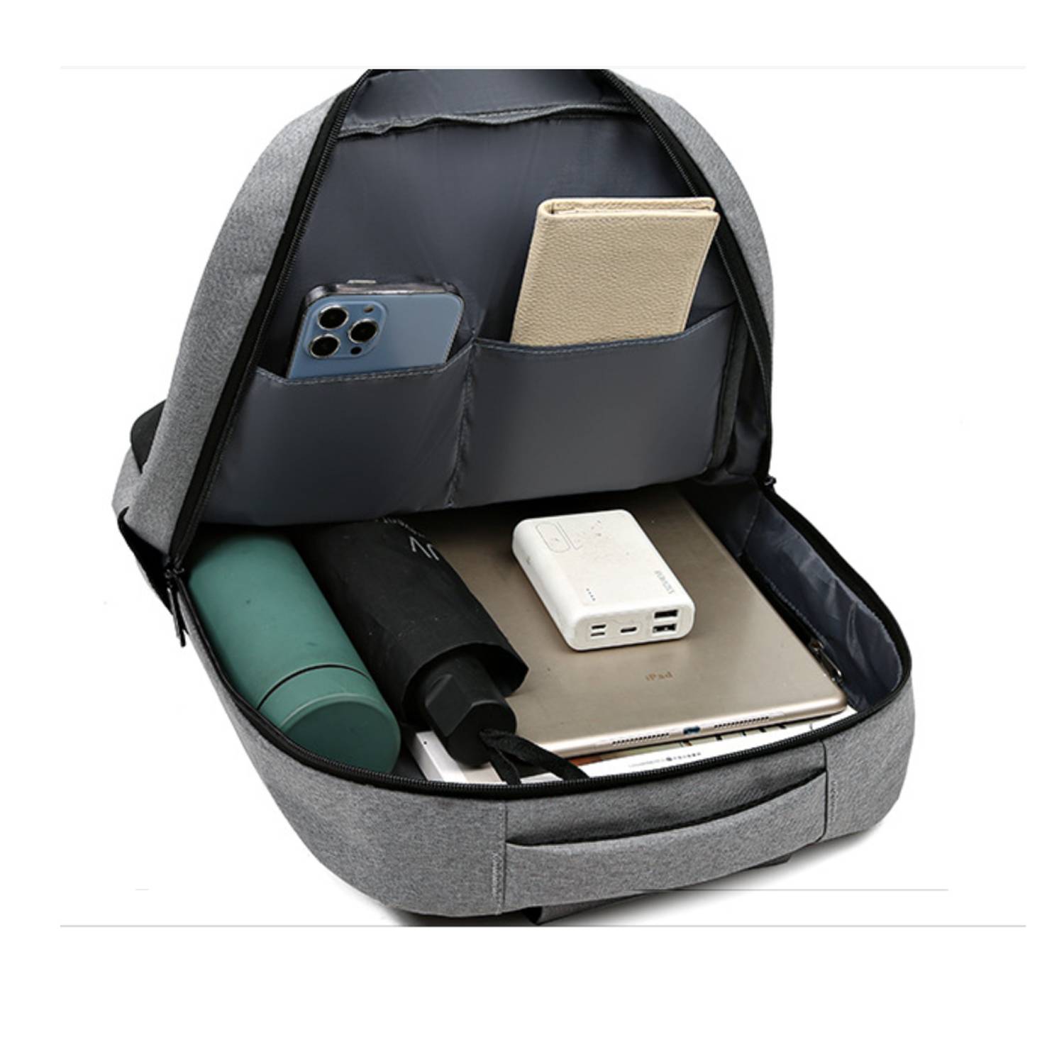 Nylon Travel Computer Backpack With USB Charging Port 4