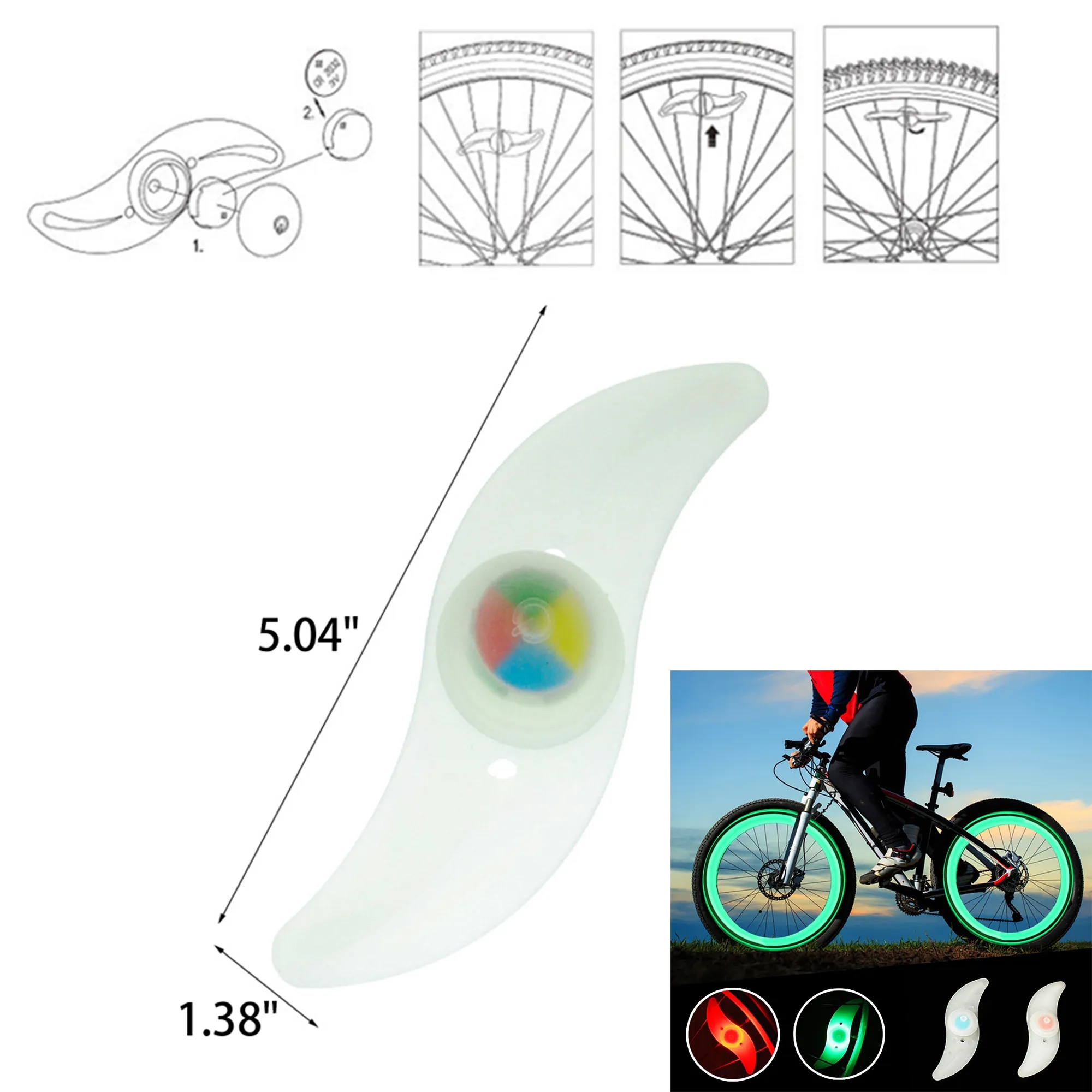 Bicycle Wheel Spoke LED Light Lamp 2