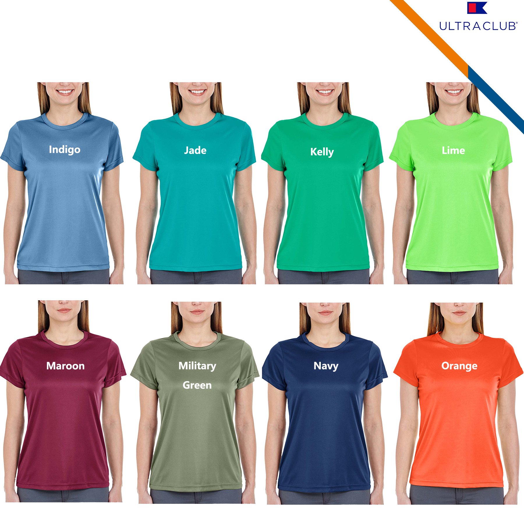 UltraClub® 4 oz Ladies' Cool & Dry Performance T-Shirts 2