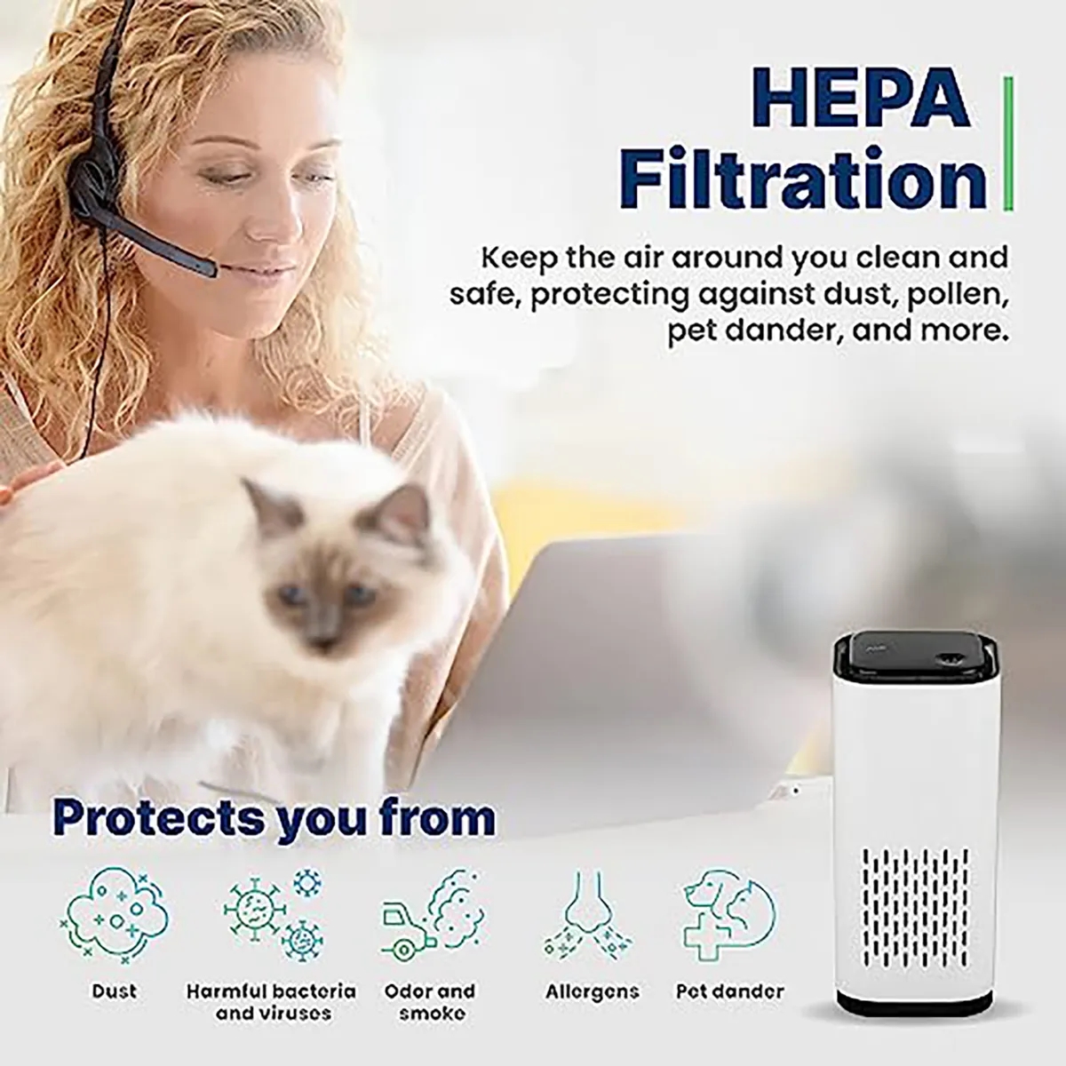 Mini HEPA Car Office Air Purifier 6