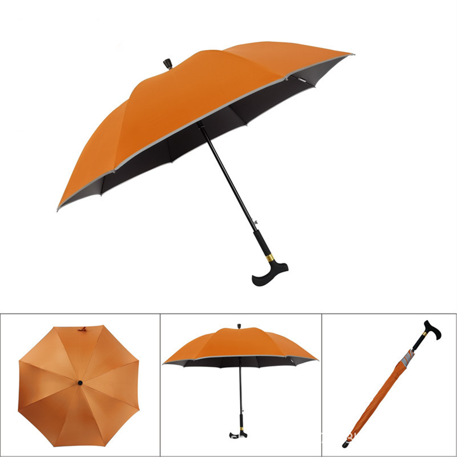 Sturdy Multi-function Auto Long Handle Umbrella-Compact 4