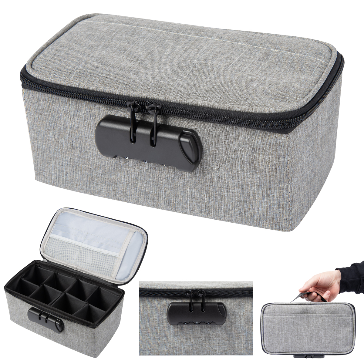 Heathered Stash Bag With Lock 4