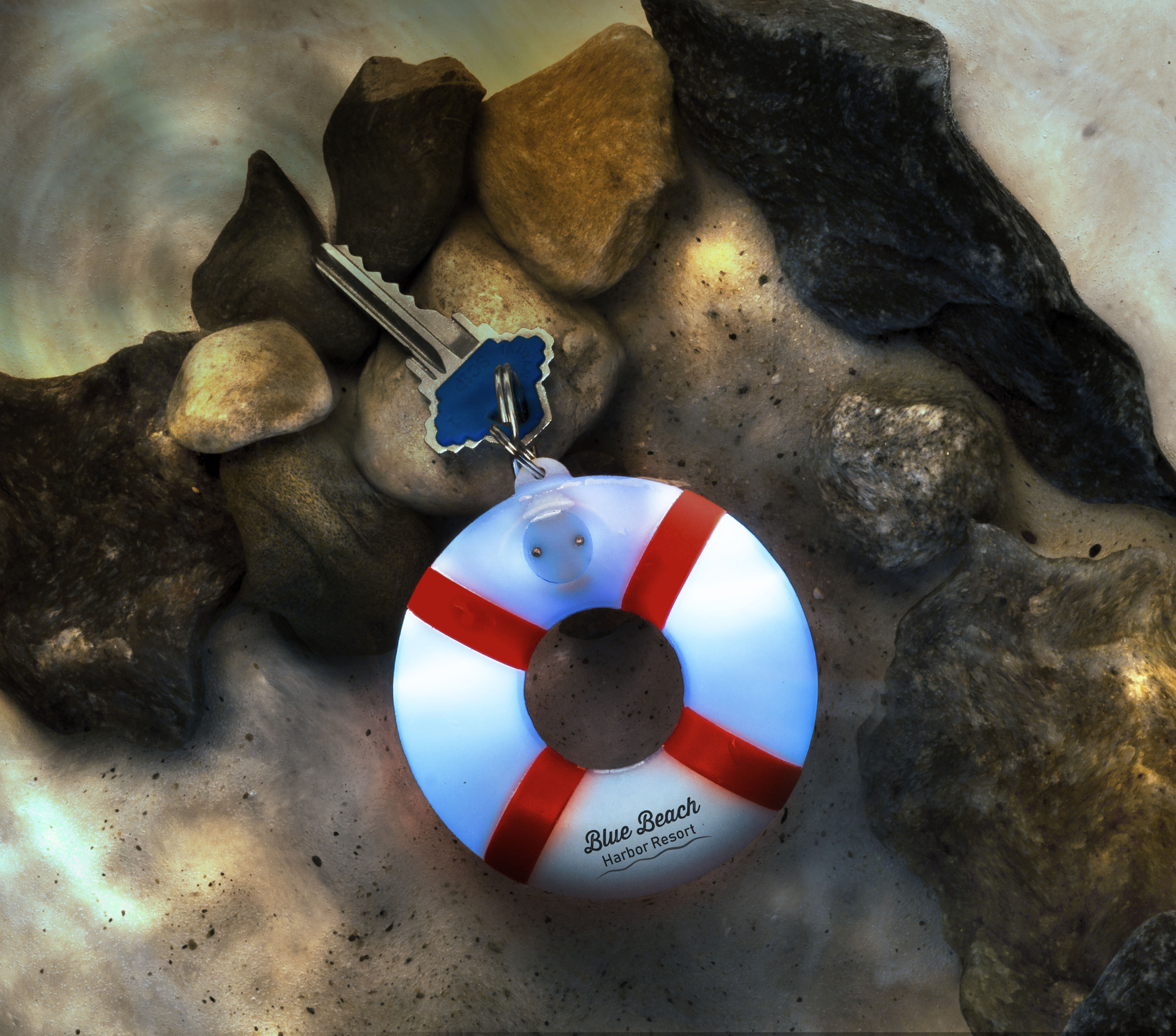 Light Up Floating Lifesaver Keytag 2