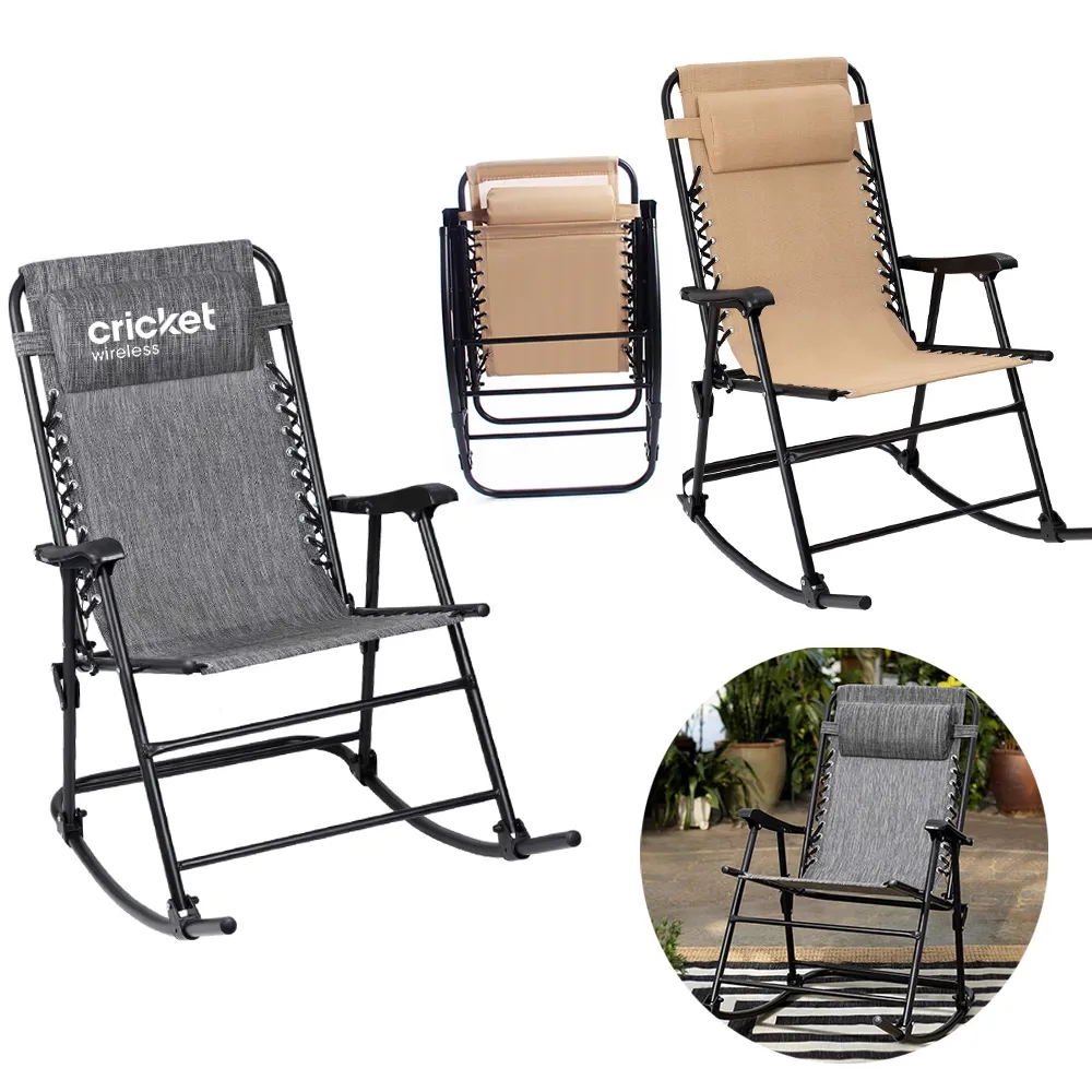 Outdoor Textilene Zero Gravity Folding Lounge Rocker with Pi 3