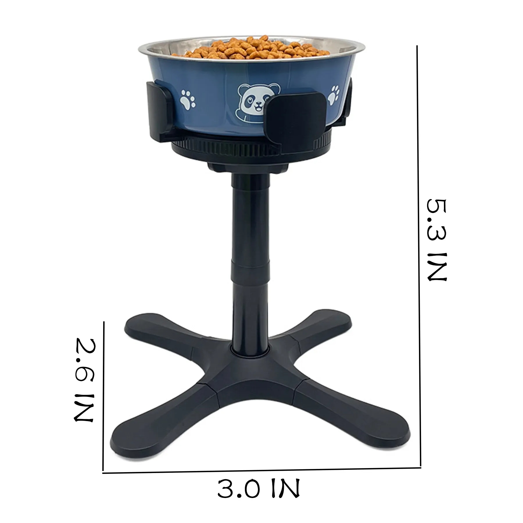 Abs Adjustable Height Bracket Dog Bowl 6