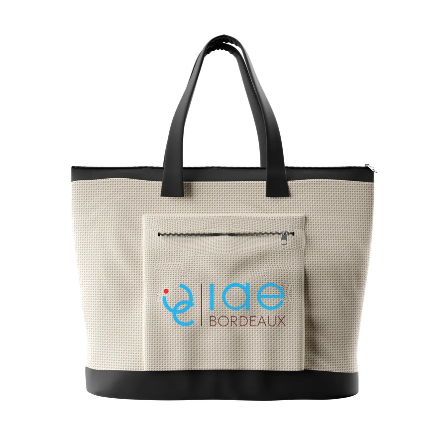 Cotton Zipper Tote Bag, custom tote bag with logo imprint 2