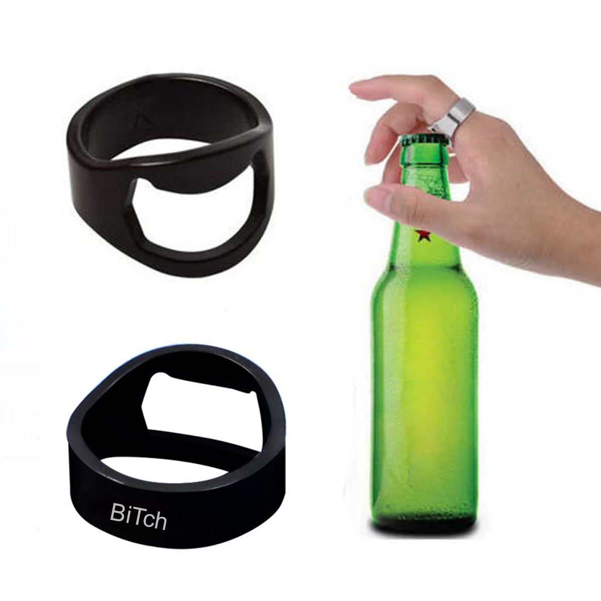 Stainless Steel Finger Ring Bottle Opener 1