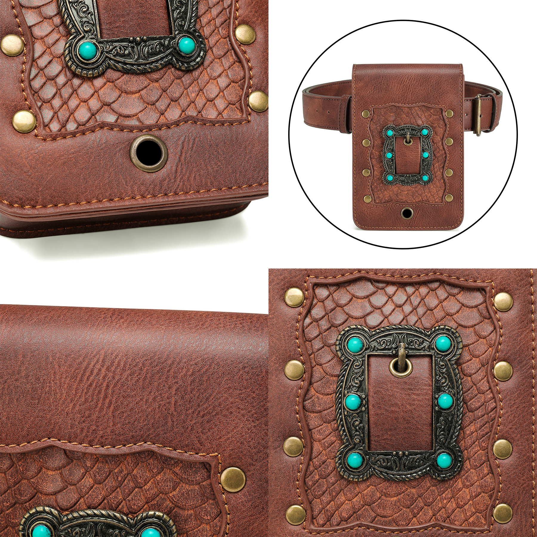 PU Punk women's shoulder cross-body bag 2