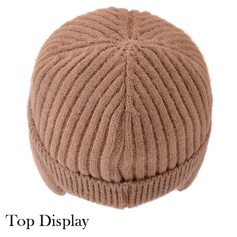 Knit Beanie Winter Fleece Lined Skull Cap w/ Ear Flaps 20