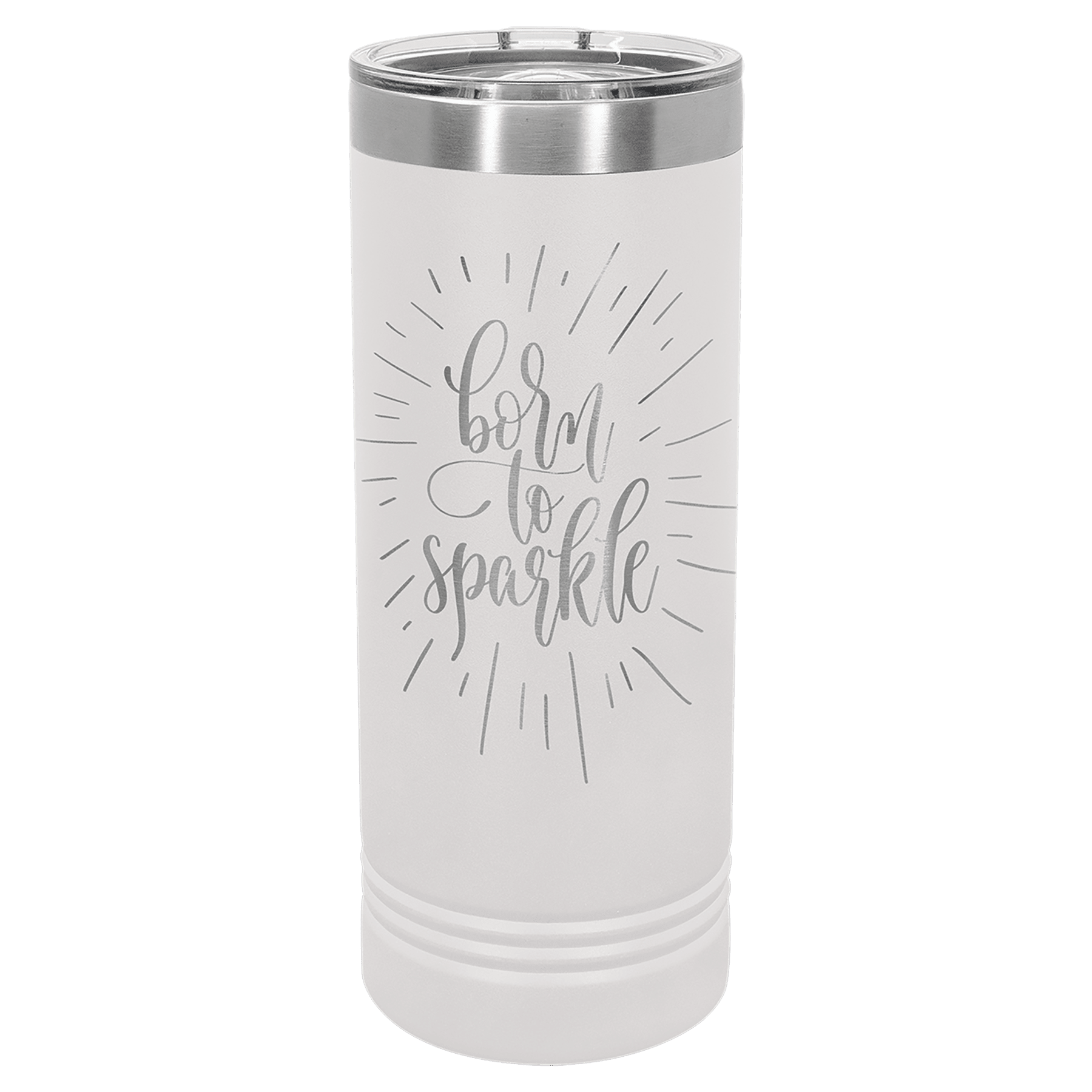 Polar Camel 22 oz. White Skinny Tumbler with Slider Lid 2