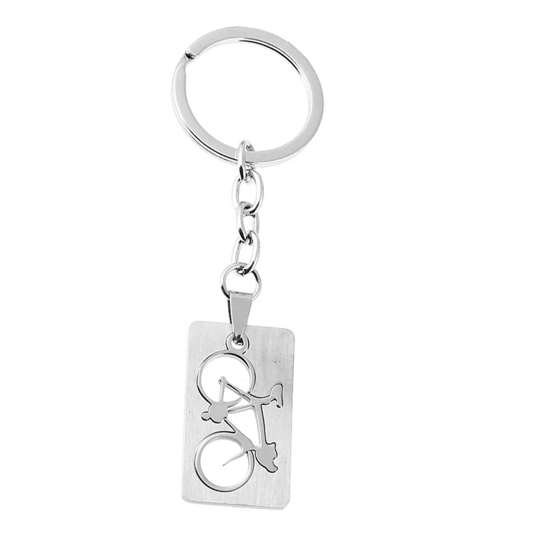 Stainless Steel Gecko Bicycle Keychain 2