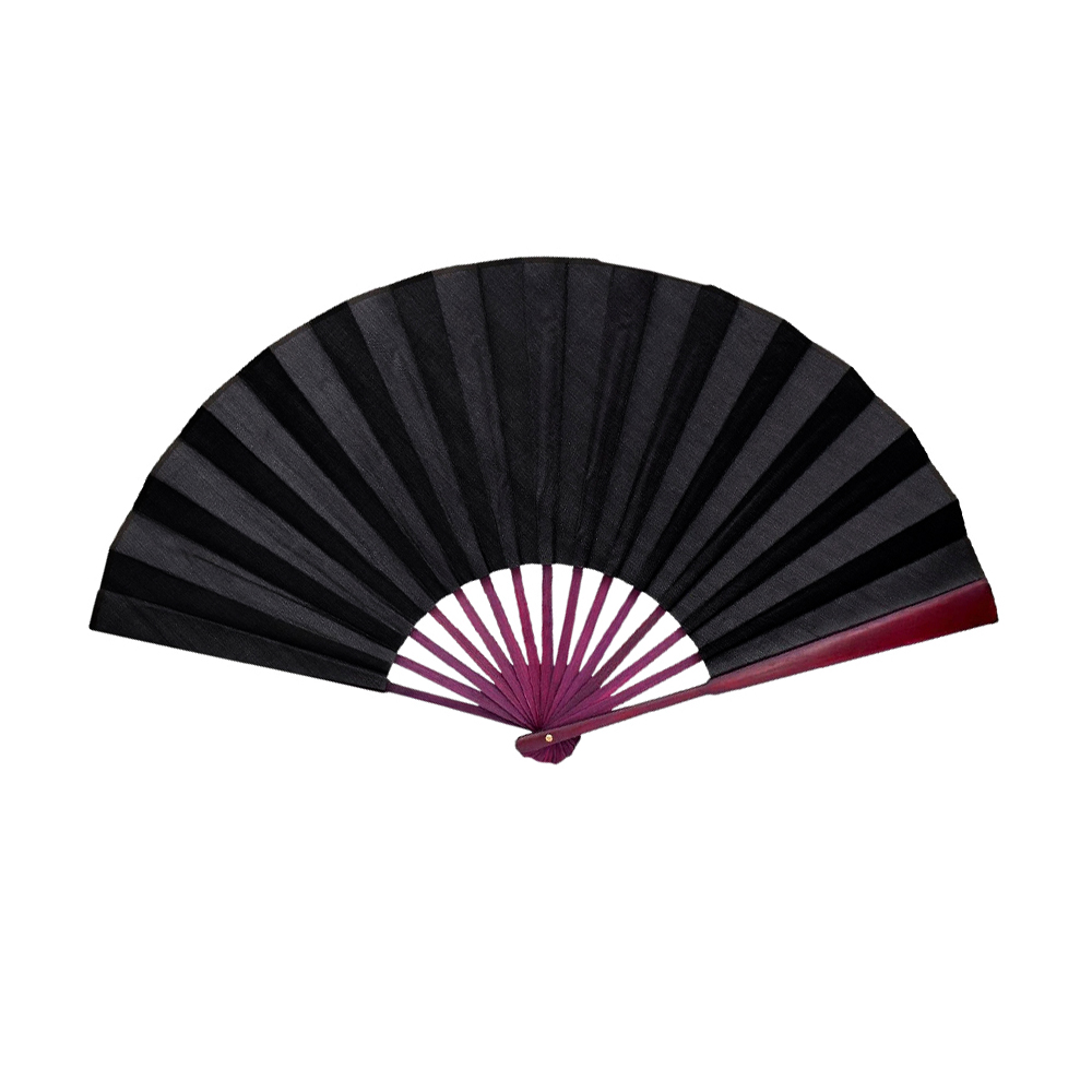 Traditional Bamboo Hand Fan - Premium Silky Fabric 6