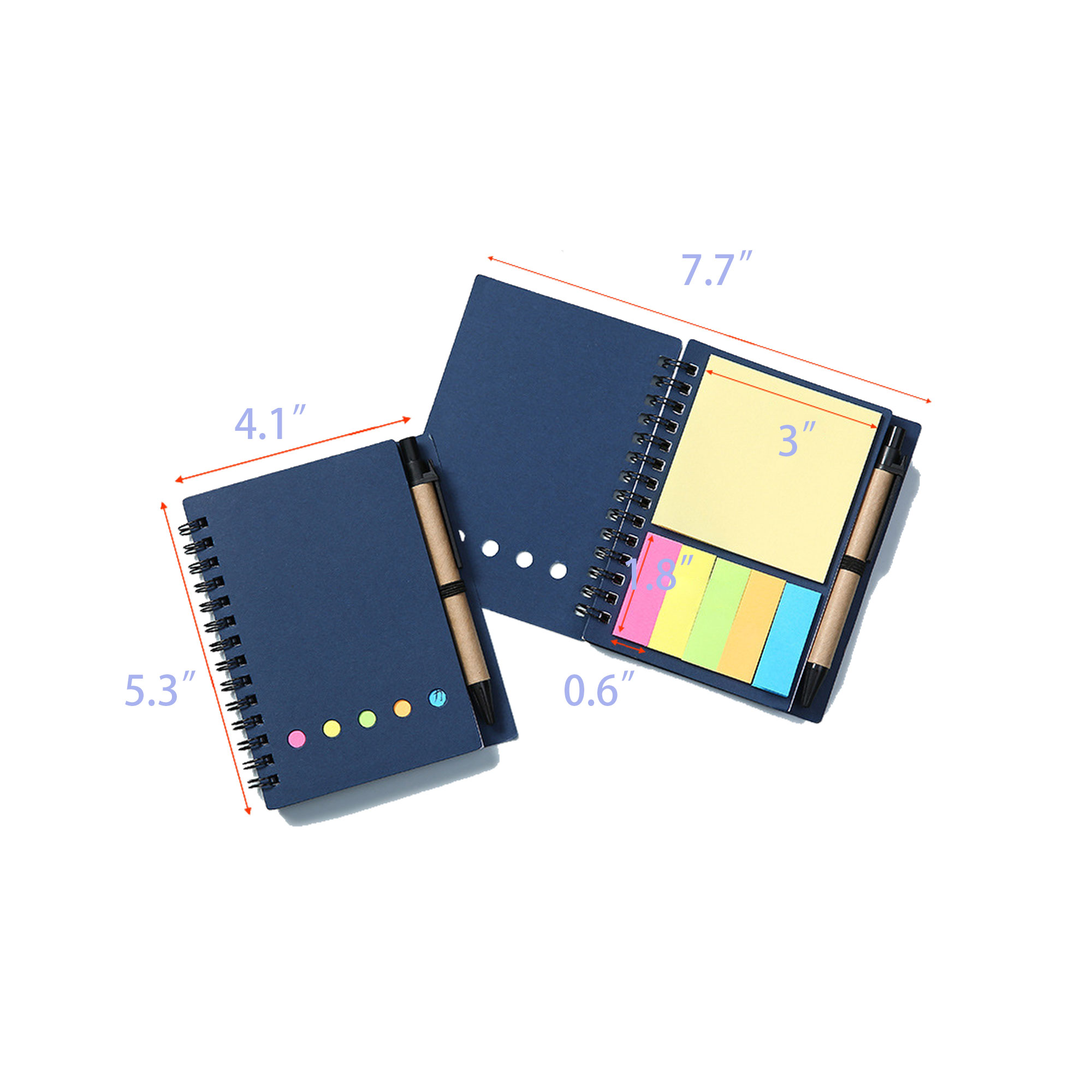 Spiral Notebook W/Sticky Notes and Pen 4